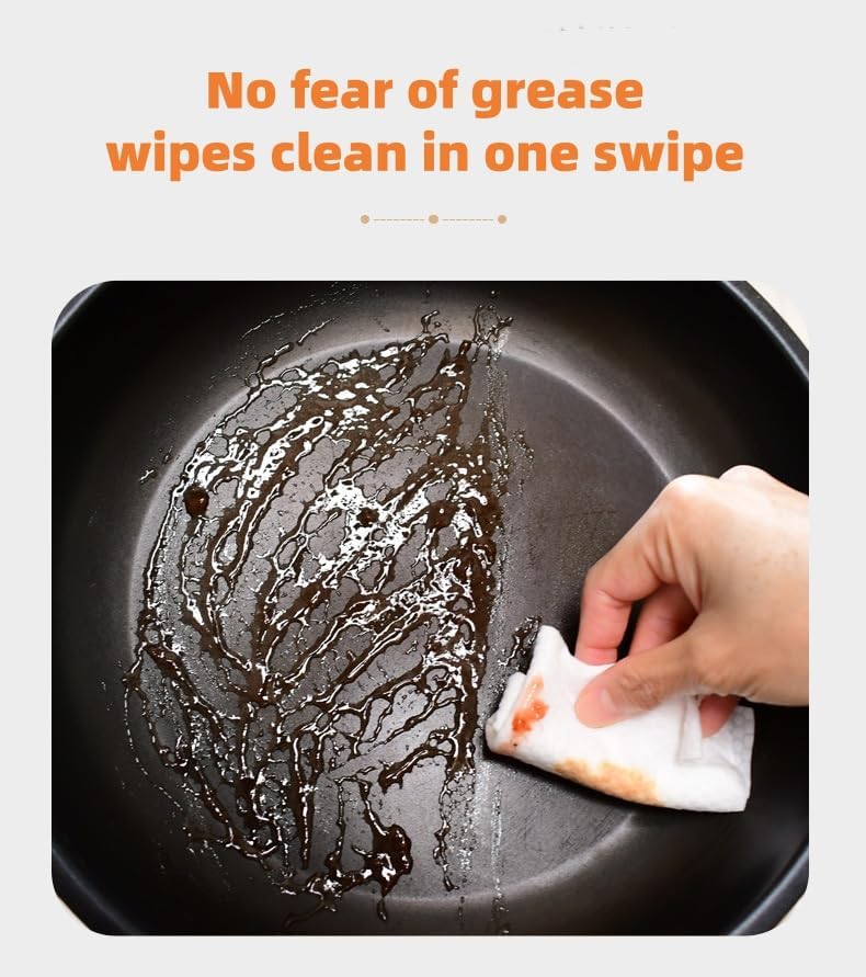 YERTAA CleaningWipes for Microwaves and Cooktops, Easily Removes Food and Grime Buildup, Great for Home and Kitchen Use - 160 Count,Professional Grade Heavy-Duty Cleaning，Convenient Stove Cleaner - Image 4